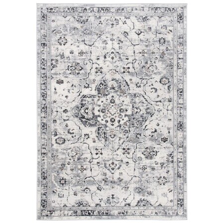 Safavieh 7 ft. 9 in. x 9 ft. 6 in. Shivan 100 Rectangle Area Rug - Ivory & Grey SHV136F-810